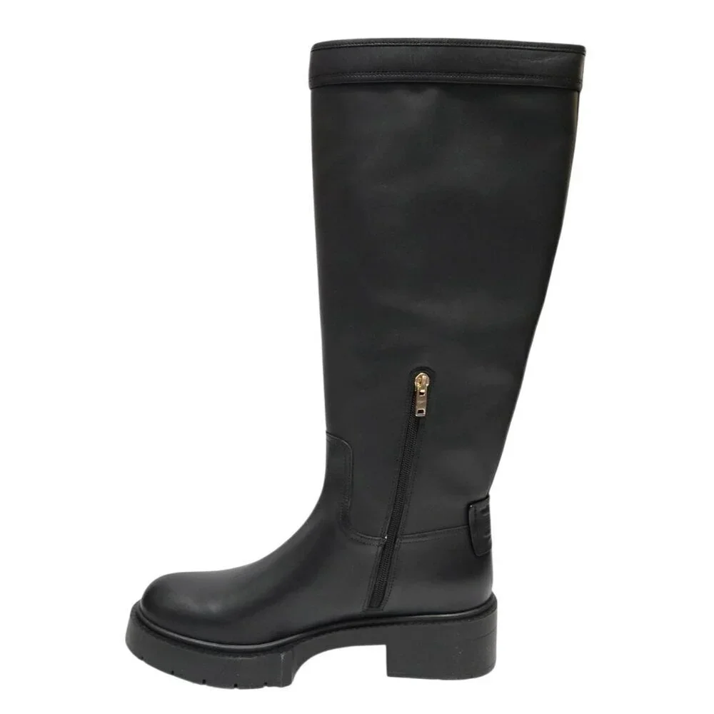 Coach Lilli Tall Riding Boots Leather Knee High Lug Sole
